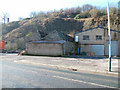 Old works with quarry face behind.