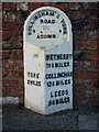 Milepost in York Road, Acomb