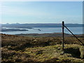 NG4060 : Lone fence post by Dave Fergusson