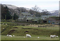 NT3053 : Mauldslie Farm with Moorfoot Hills beyond by Eileen Henderson