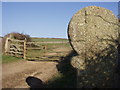 Cross and gateway above Gwithian