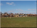 Football pitch by railway goods yard, North Acton