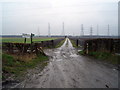 Road & public footpath to the Ribble