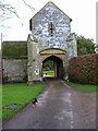 TQ2119 : Guarding the gatehouse, Ewhurst Manor by Simon Carey