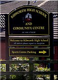 SP6893 : Kibworth High School Sign by Andrew Tatlow