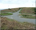 Sprawling mountain road junction