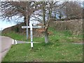 Signpost at Willsworthy Cross, between Kenn and Kenton