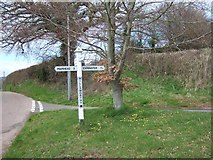 SX9385 : Signpost at Willsworthy Cross, between Kenn and Kenton by David Smith