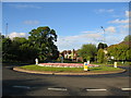 Leicester Lane roundabout in bloom in May