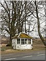 Disused garage kiosk at Amulree