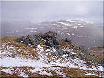 NN3433 : Rock outcrop on Beinn Odhar by David Gruar