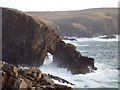 NC8269 : Flying buttress, Strathy Point by Richard Webb