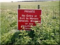 Beckney Farm - "Welcome Sign" on farm track.