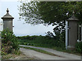 Gate entrance alongside Cornelyn Lodge