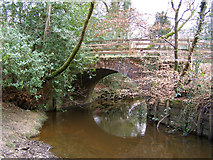SU2706 : Old Roman Bridge over Highland Water, New Forest by Jim Champion