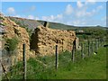 The Remains of Pen-y-bont, a cob built building at Pen-y-groeslon.