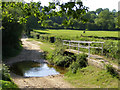 SU1711 : Ford and footbridge across Huckles Brook, Holland Bottom, New Forest by Jim Champion