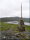 NH0701 : Survey marker, Loch Quoich by Chris Eilbeck