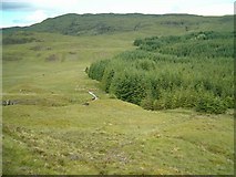 NM9518 : Moorland above the forest by Patrick Mackie