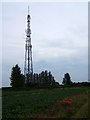 Radio mast by Sandlings Walk