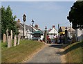 Probus Village Centre from the Churchyard