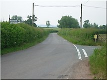 SO5081 : Road junction at Lower Hayton by Andrew Longton