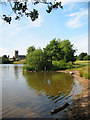 Big Mere and church at Marbury