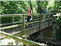 Footbridge over the river Cennen, east of the castle