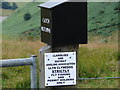 SN9089 : Notice on access gate to Llyn Clywedog by John Lucas