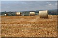 Straw Bales on the Hillside