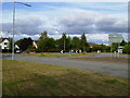 Roundabout near Carmel Court Presteigne