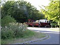 Truck and caravan by the A303