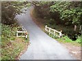 Bridge carrying minor road over stream