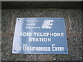 Signage on Leitrim Transmitter Station.