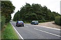 On the right along the A98, the lane to Rannas