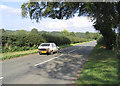 The B6404 road between St Boswells and Mertoun Bridge