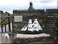 Sailing boat memorial at Cwm yr Eglwys