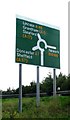 SK8056 : Road sign on A46 Newark bypass by Andrew Tatlow