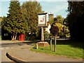 Village sign at Pebmarsh, Essex