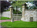 NZ0177 : Gate and mounting block Kirkheaton Manor House by P Glenwright