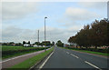 Milford Road, entering Sherburn in Elmet from South Milford