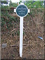 Plaque at Sturminster Newton recreation ground