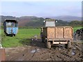 A tractor on some arable land