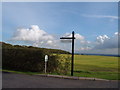 Sign post to Whinleys Farm