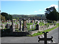 SN5970 : Cemetery at Llangwyryfon by John Lucas