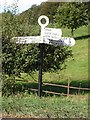 ST9516 : Signpost at Minchington Cross by Toby