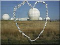 Security fence and Radomes. Menwith Hill Spy Base