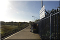 Birdwatchers on the platform at Lelant Saltings Station