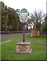 TF7125 : Hillington village sign by Martin Pearman