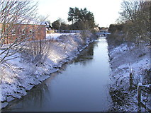 TA1828 : Burstwick Drain in the Snow by Andy Beecroft